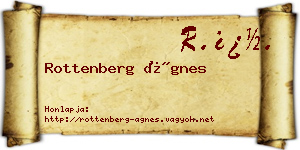 Rottenberg Ágnes névjegykártya